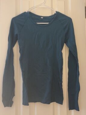 Teal Lululemon Long Sleeve Swiftly Tech